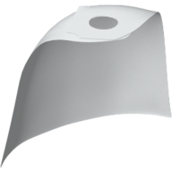 Neckwear Cape, Standard with Silver Glitter Print [Traditional Starched Fabric] White