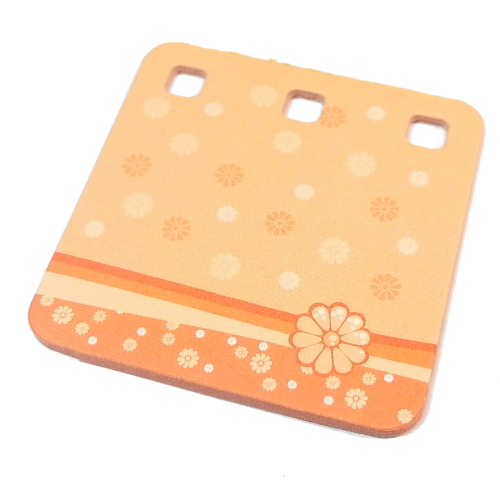 Clikits Memo Pad with 3 Holes and Flowers Print [No Color/Any Color]