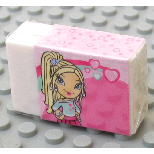 Clikits Eraser, White with 'Heart' Image Sleeve [Keine Farbe/Beliebige Farbe]