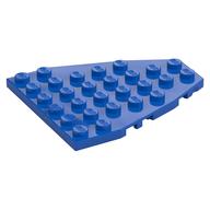 Wedge Plate 7 × 6 Boat Bow with Stud Notches Blue
