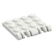 Hinge Plate 3 × 4 Locking Dual 2 Finger, 7 teeth White
