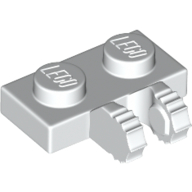 Hinge Plate 1 × 2 Locking with 2 Fingers on Side, 7 Teeth Weiß