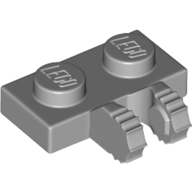 Hinge Plate 1 × 2 Locking with 2 Fingers on Side, 7 Teeth Light Bluish Gray