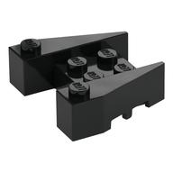 Brick Wedged 3 × 4 [Stud Notches] Schwarz