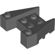 Brick Wedged 3 × 4 [Stud Notches] Dark Bluish Gray