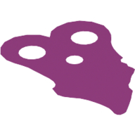 Neckwear Cape, Pauldron, Tattered Magenta