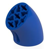 Brick Round 3 × 3 D. Tube with 45° Elbow and Axle Holes (Crossholes) at Each End Blue