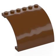Panel 6 × 5 × 3 1/3 Curved Top Reddish Brown