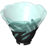 Cone Reverse, Spinner, with Marbled Trans-Light Blue Pattern Schwarz