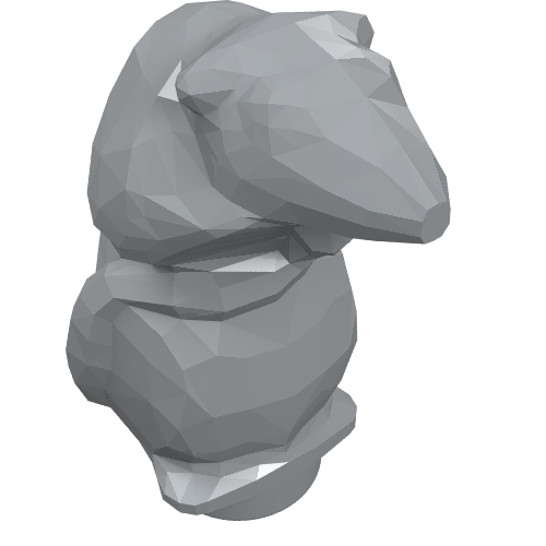 Animal, Rodent, Rat / Mouse, Standing (Scabbers) in Hellblaugrau