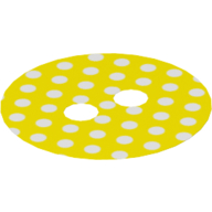 Hipwear Skirt, Round with White Dots print Yellow