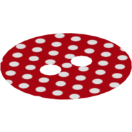 Hipwear Skirt, Round with White Dots print Rot