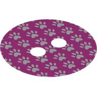 Hipwear Skirt, Round with White Pawprints print Dark Pink