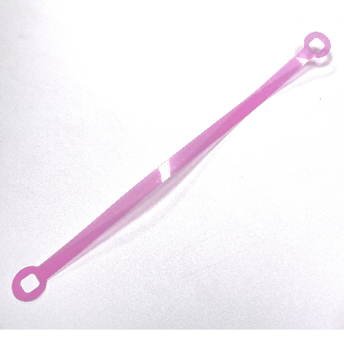 Clikits Strip, 1 7/8 × 25 1/4 with Rounded Ends with Holes Transparent-Dunkelrosa