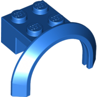 Wheel Arch, Mudguard 4 × 2 1/2 × 2 with 2 × 2 Plate Blue