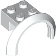 Wheel Arch, Mudguard 4 × 2 1/2 × 2 with 2 × 2 Plate White