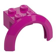 Wheel Arch, Mudguard 4 × 2 1/2 × 2 with 2 × 2 Plate Magenta