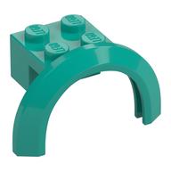 Wheel Arch, Mudguard 4 × 2 1/2 × 2 with 2 × 2 Plate Dark Turquoise