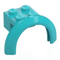Wheel Arch, Mudguard 4 × 2 1/2 × 2 with 2 × 2 Plate Medium Azure