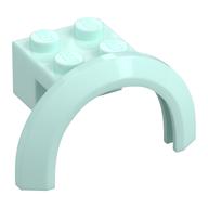 Wheel Arch, Mudguard 4 × 2 1/2 × 2 with 2 × 2 Plate Light Aqua