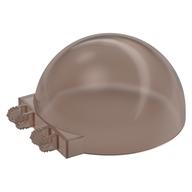 Windscreen 6 × 6 × 3 Canopy Half Sphere with Dual 2 Fingers Transparent-Braun