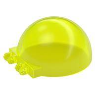 Windscreen 6 × 6 × 3 Canopy Half Sphere with Dual 2 Fingers Trans-Neon Green