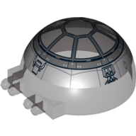 Windscreen 6 × 6 × 3 Canopy Half Sphere with Dual 2 Fingers and Tie-Fighter Print Transparent-Braun