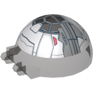 Windscreen 6 × 6 × 3 Canopy Half Sphere with Dual 2 Fingers and Sith Fighter Print Trans-Brown