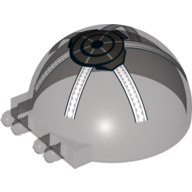 Windscreen 6 × 6 × 3 Canopy Half Sphere with Dual 2 Fingers and Republic Gunship Window Print Transparent-Braun