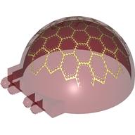 Windscreen 6 × 6 × 3 Canopy Half Sphere with Dual 2 Fingers and White Compound Eye Print Transparent-Rot