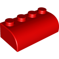 Brick Soft Curved 2 × 4 Rot