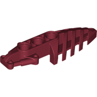 Large Figure Foot, with 3 Holes, Visorak Dark Red