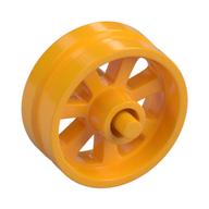 Wheel Centre 15 × 6 City Motorcycle with Stub Axles Leuchtendes Hellorange