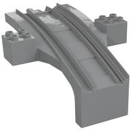 Duplo Train Track Bridge Middle Section with 2 × 2 Studs on Both Sides Light Bluish Gray