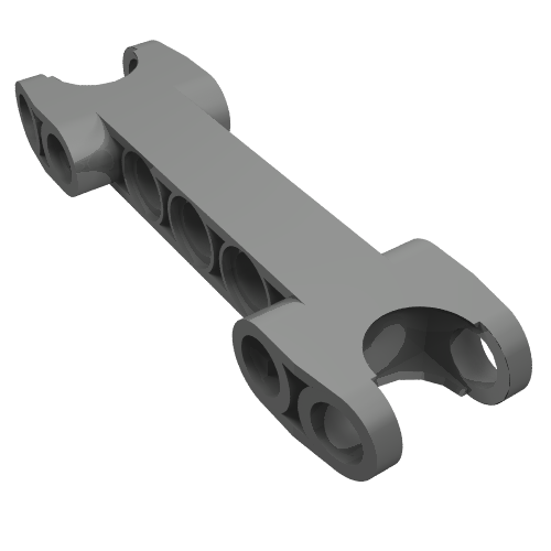 Technic Axle and Pin Connector 2 × 7 with Two Ball Joint Sockets Pearl Dark Gray