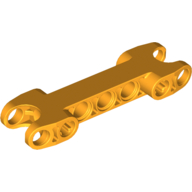 Technic Axle and Pin Connector 2 × 7 with Two Ball Joint Sockets Bright Light Orange
