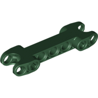 Technic Axle and Pin Connector 2 × 7 with Two Ball Joint Sockets Dunkelgrün