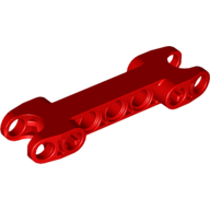 Technic Axle and Pin Connector 2 × 7 with Two Ball Joint Sockets Red