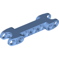 Technic Axle and Pin Connector 2 × 7 with Two Ball Joint Sockets Medium Blue