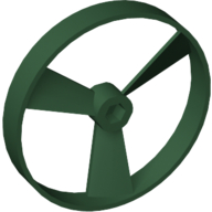 Large Figure Spinner / Propeller without Code (Rhotuka) [Plain] Dunkelgrün