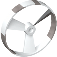 Large Figure Spinner / Propeller without Code, Marbled Pearl Light Gray Pattern (Rhotuka)
