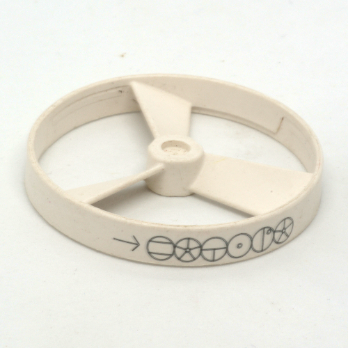 Large Figure Spinner / Propeller with Code Print (Rhotuka) White