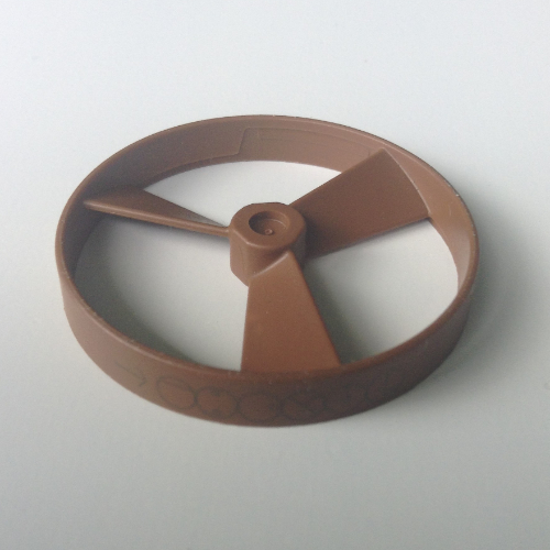 Large Figure Spinner / Propeller with Code Print (Rhotuka) Light Brown