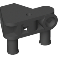 Large Figure Skeletal, Connector Block 1 × 3 × 2 with 2 Pins and Axle Hole (Rhotuka) Schwarz