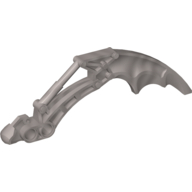 Large Figure Weapon, Claw / Fang, 2 Pin Holes (Visorak Keelerak) Pearl Light Gray