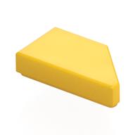 Fliese 1 × 2 mit Noppe Kerbe links Gelb
