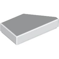 Tile 1 × 2 with Stud Notch Left White