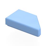 Tile 1 × 2 with Stud Notch Left Bright Light Blue