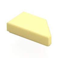 Tile 1 × 2 with Stud Notch Left Bright Light Yellow