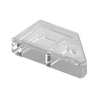 Fliese 1 × 2 mit Noppe Kerbe links Transparent